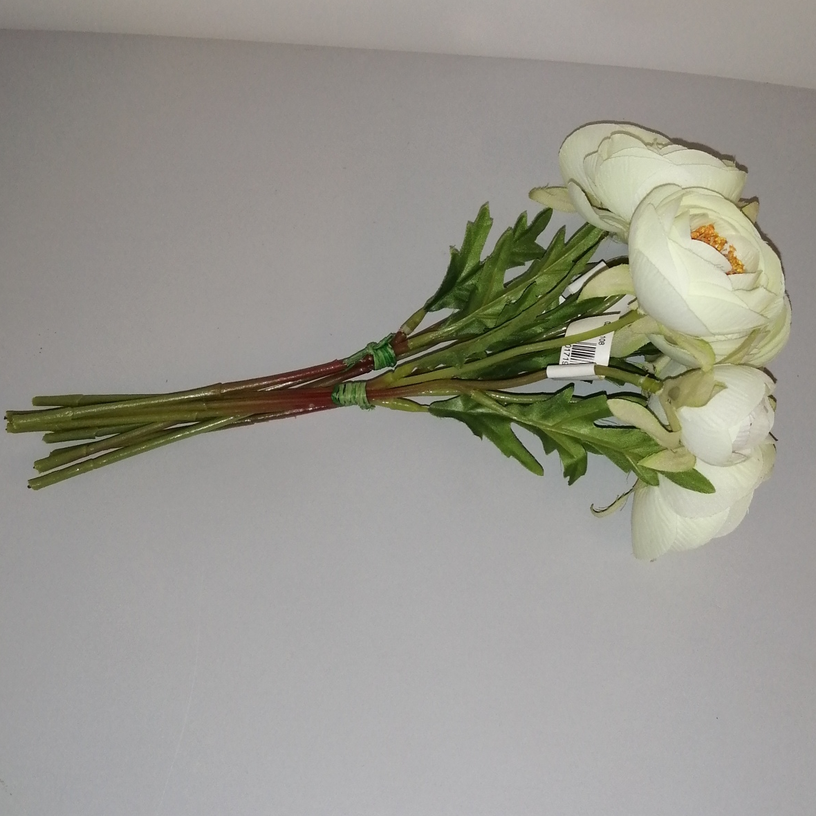 Ranunkeln-Bund mit 9 x Ranunkel 24 cm Wei knstliche Blumen Hochzeit Taufe  | eBay.de